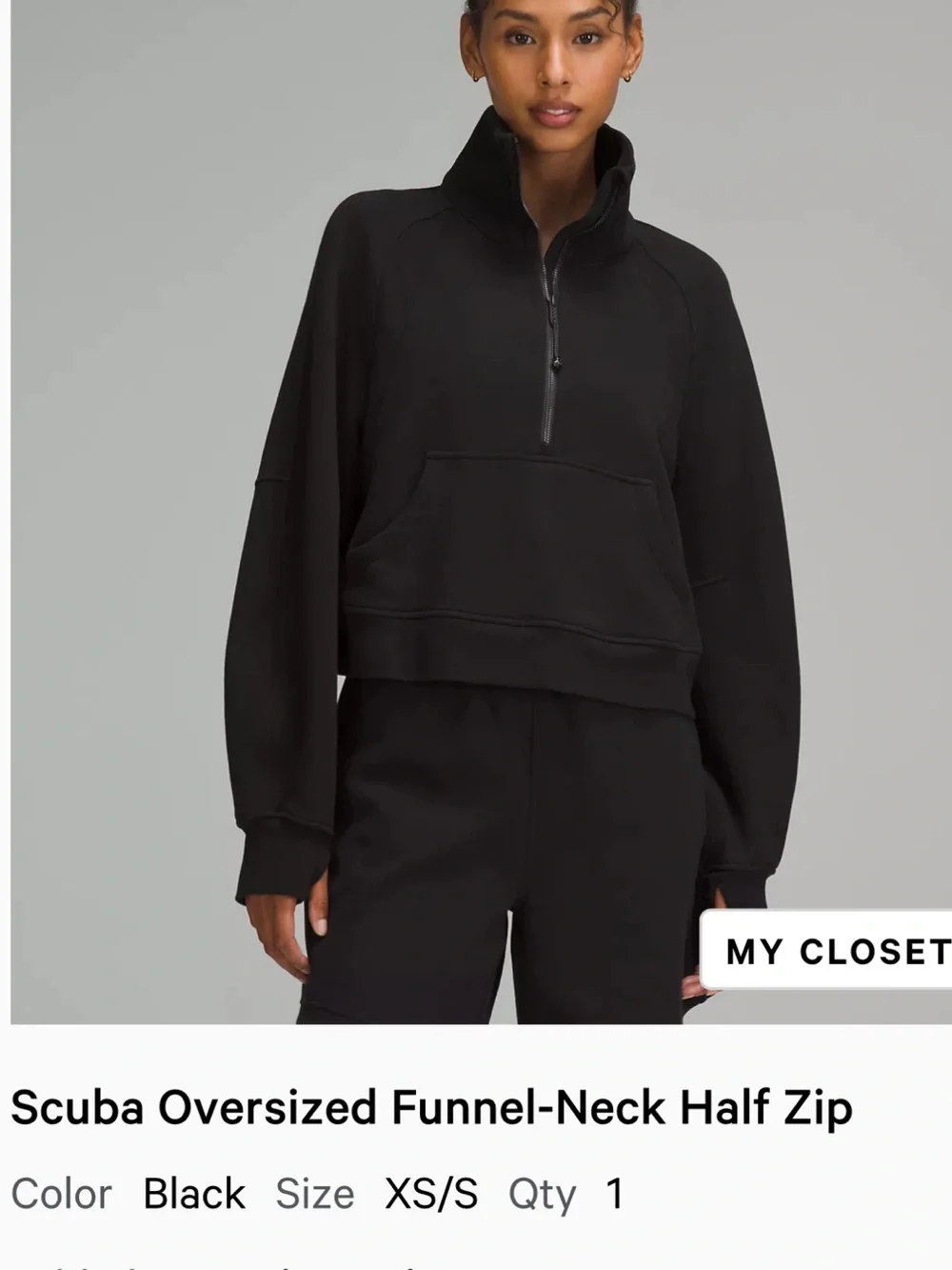 Lululemon Scuba Oversized Funnel-Neck Half Zip